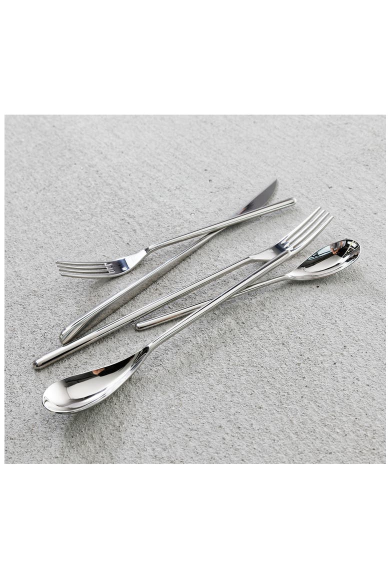Dragonfly 20-Piece Flatware Set, Main, color, SILVER