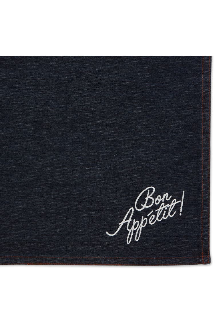 Bon Appetit Denim Embroidered Placemat Set/4, Alternate, color, Bon Appetit