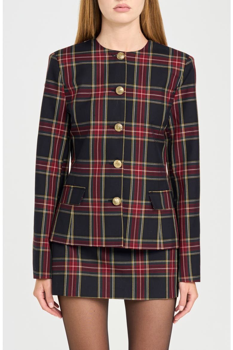 x Rose Lola Gramercy Jacket, Main, color, NAVY
