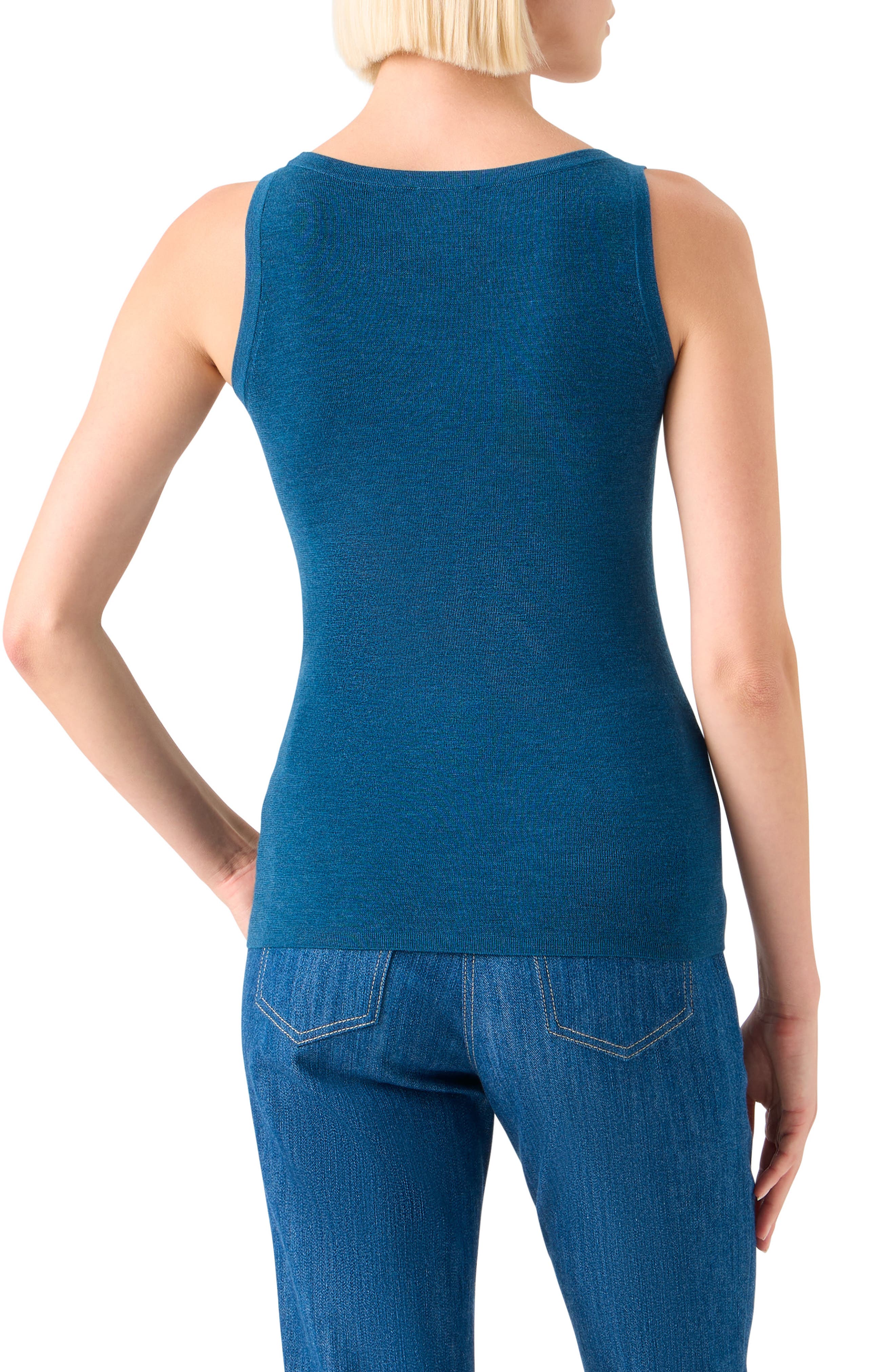 Fitted Virgin Wool Sweater Tank - image 2