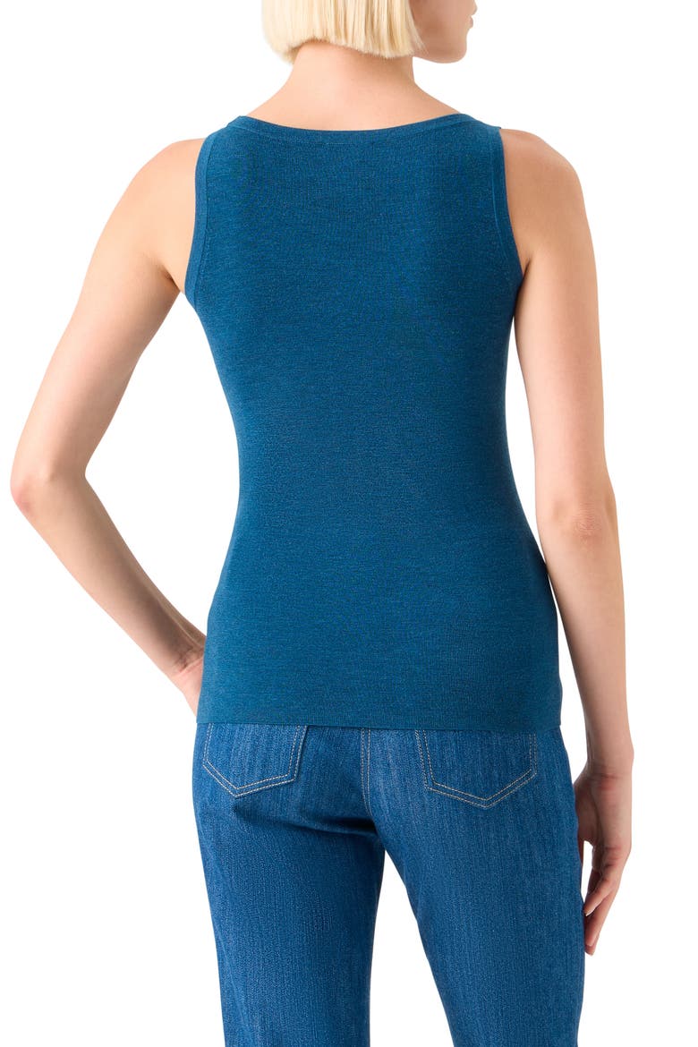 Fitted Virgin Wool Sweater Tank, Alternate, color, TEAL