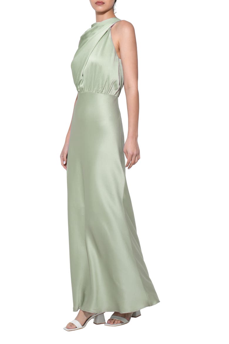 Kate Twist Cowl Neck Maxi Dress, Alternate, color, SAGE