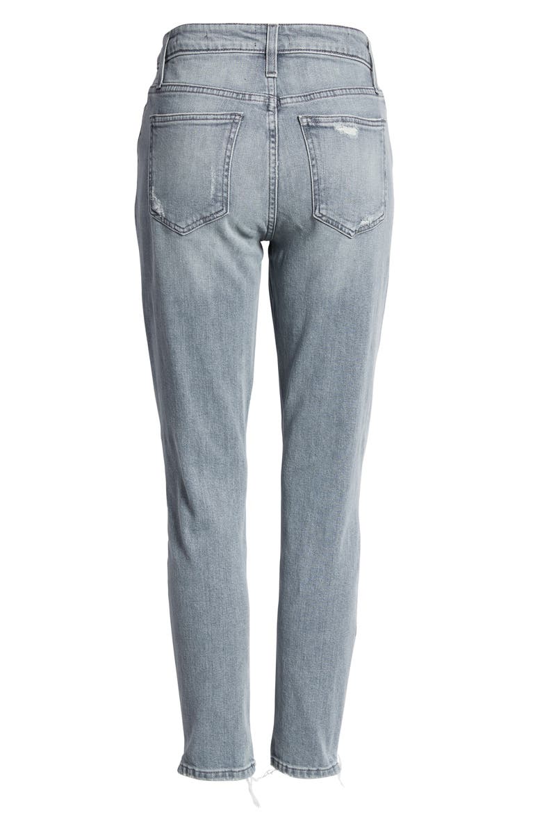 Joe's The Charlie Ripped High Waist Ankle Skinny Jeans, Alternate, color,