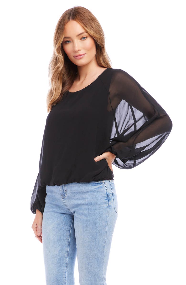 Karen Kane Lantern Sleeve Top, Alternate, color, 