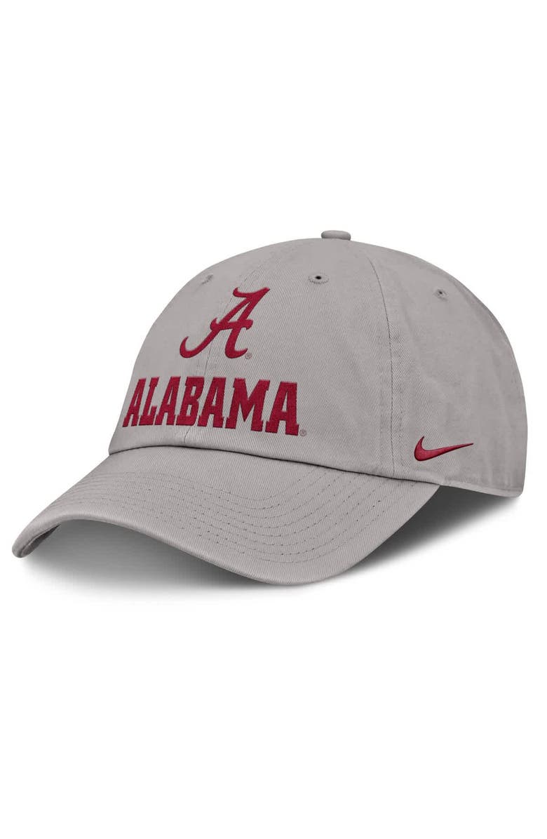 Nike Men's Nike Gray Alabama Crimson Tide 2025 Sideline Club Adjustable Hat, Main, color, 