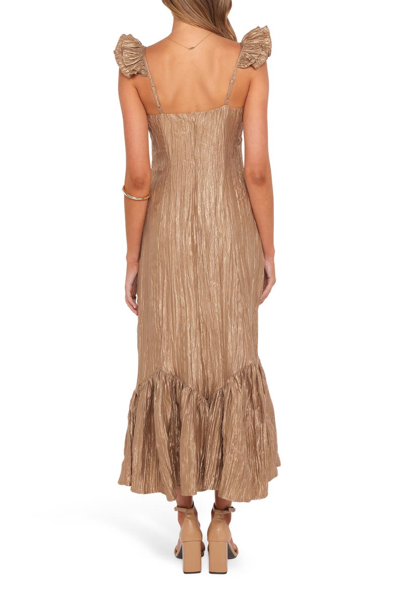 Romola Midi Dress, Alternate, color, BRONZE