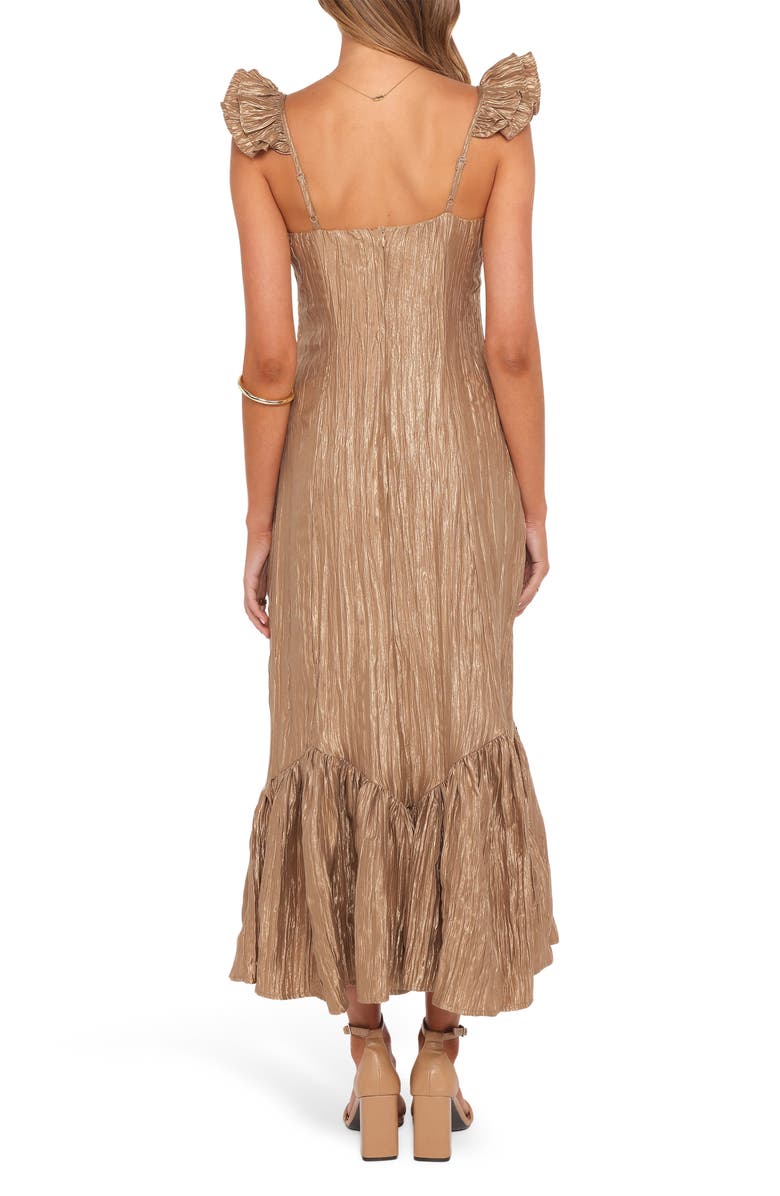 Petal & Pup Romola Midi Dress, Alternate, color, Bronze