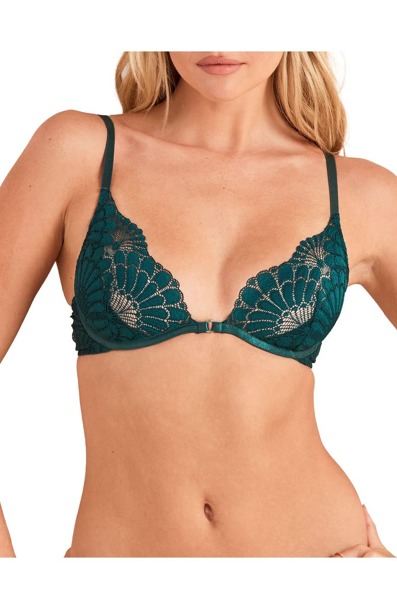 Adore Me Whitley Unlined Plunge Bra, Main, color, Dark Green