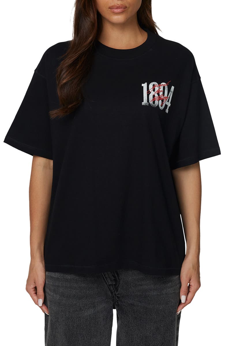 Good For Nothing Oversized Soaring T-Shirt, Main, color, Black