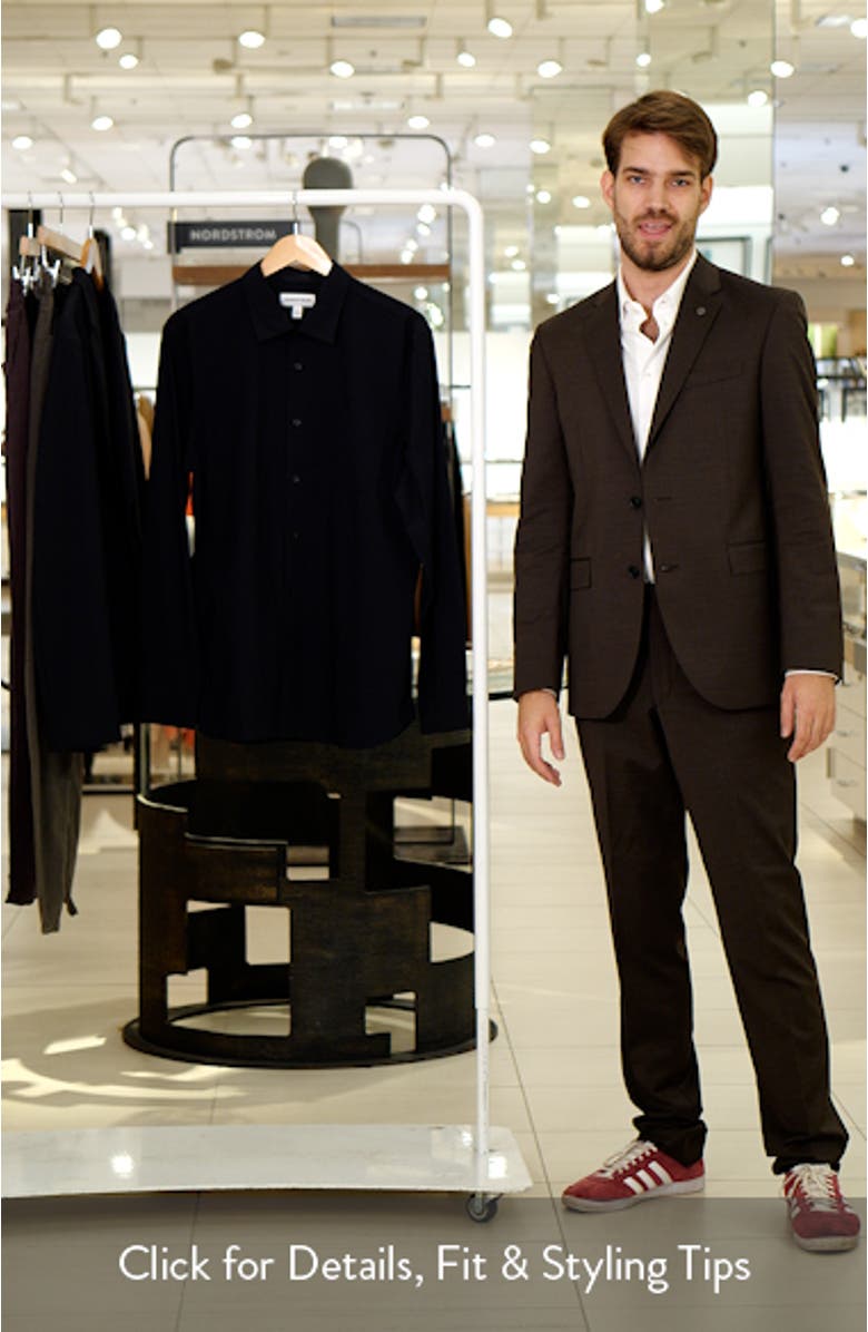 Solid Stretch Button-Up Shirt
