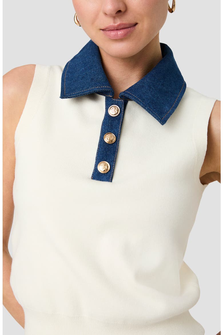 Maxime Sleeveless Sweater, Main, color, PORCELAIN MULTI