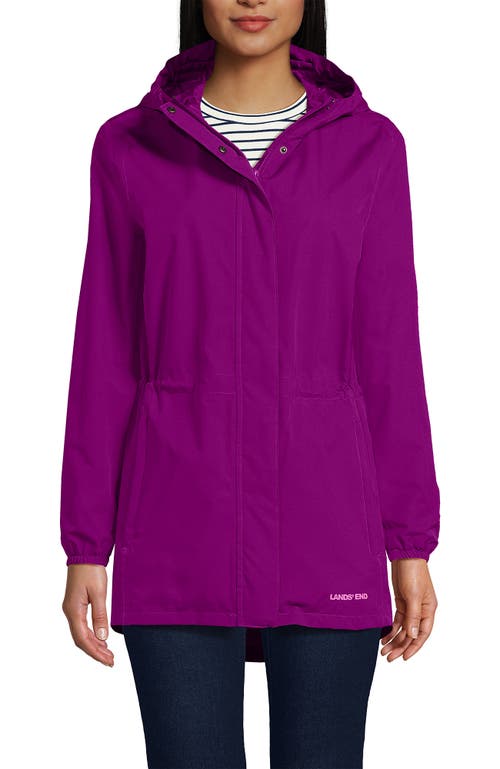 Lands' End Squall Packable Waterproof Raincoat In Royal Magenta