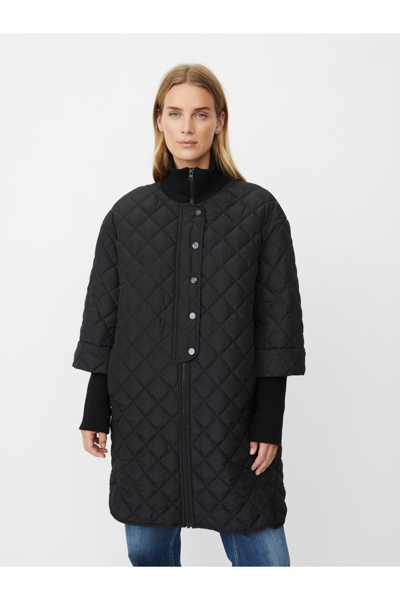 Talvire High Neck Long Sleeve Coat, Alternate, color, Black