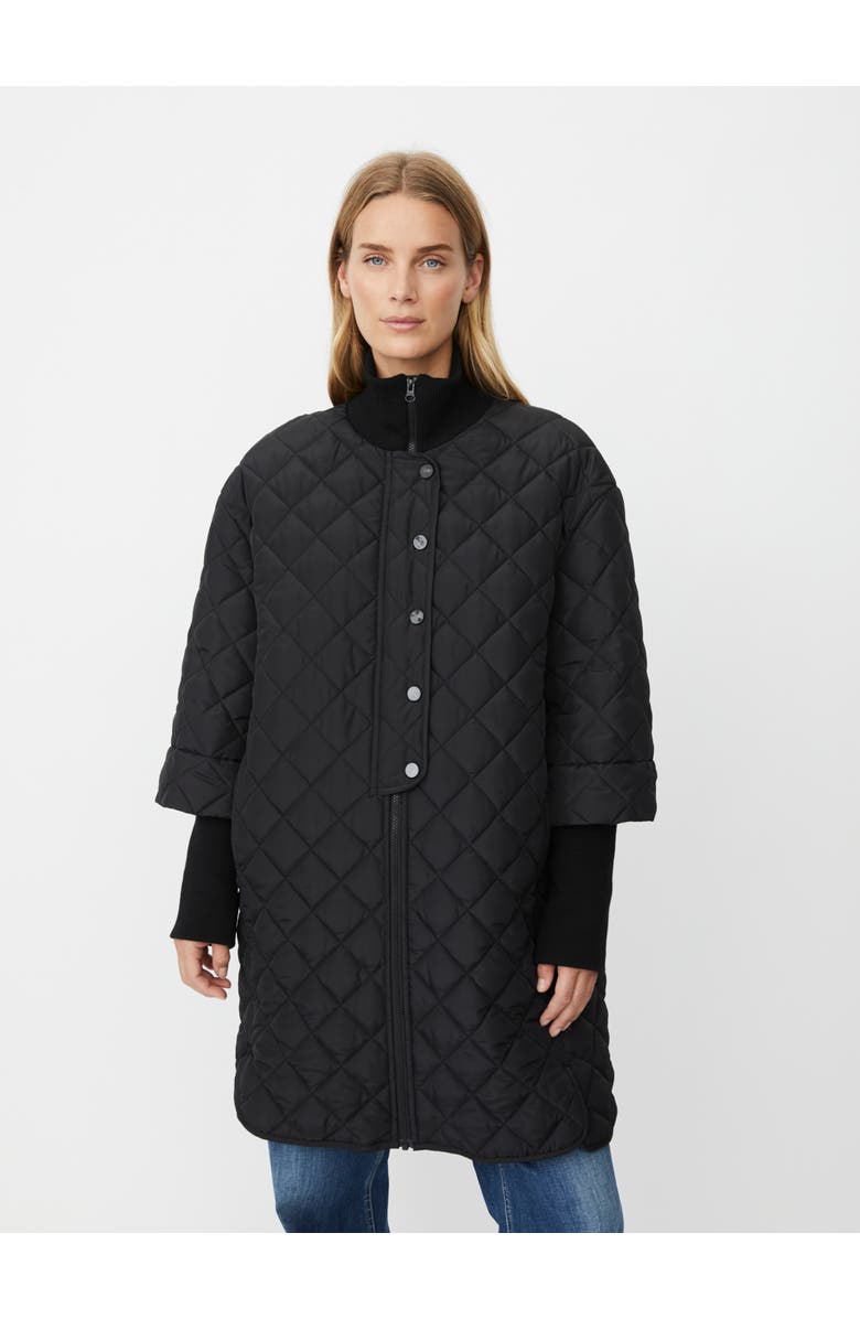 Masai Copenhagen Talvire High Neck Long Sleeve Coat, Alternate, color, Black