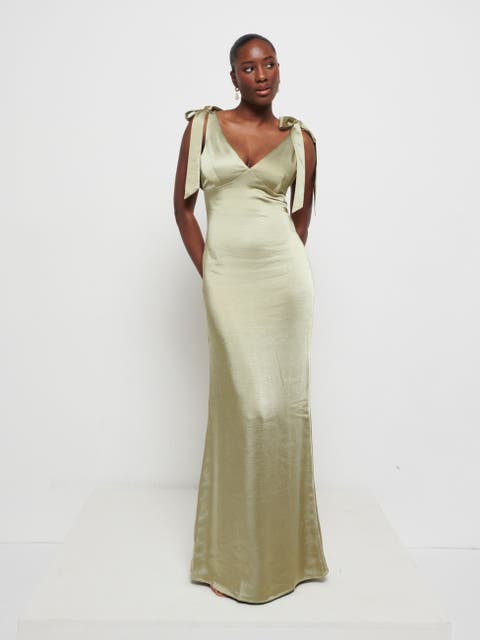 Piper Tie Maxi Bridesmaid Dress