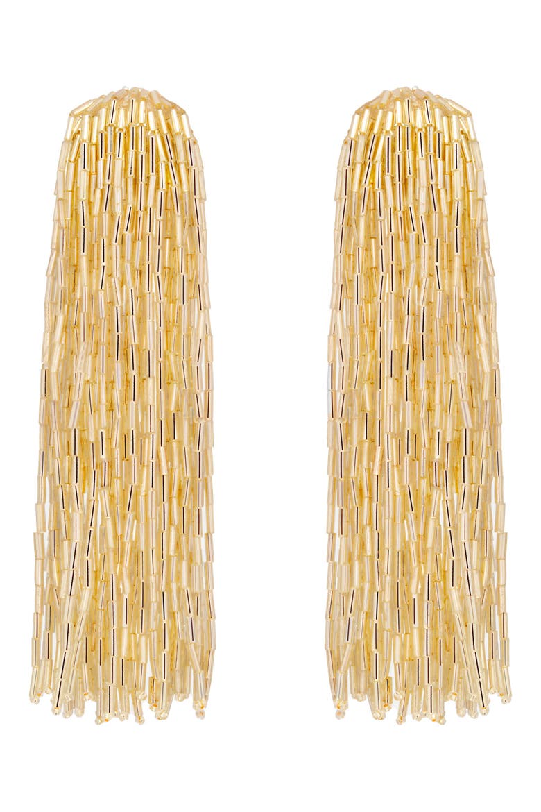 Cascade Tassel Drop Earrings, Main, color, GOLD