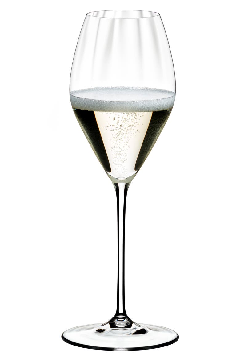 Performance Set of 2 Champagne Glasses, Main, color, CLEAR