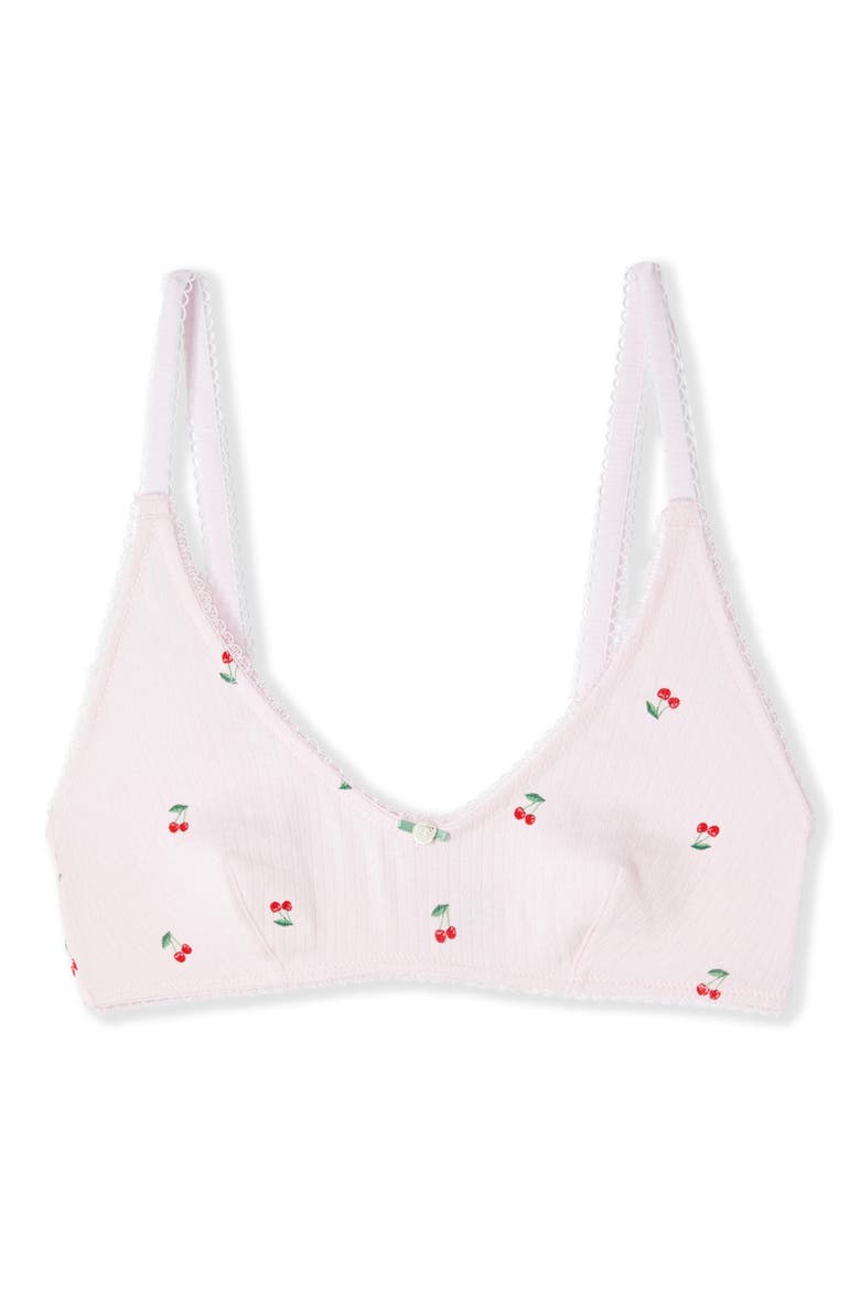 Sleepover Stretch Cotton Bralette, Alternate, color, IMP FOND ROSE