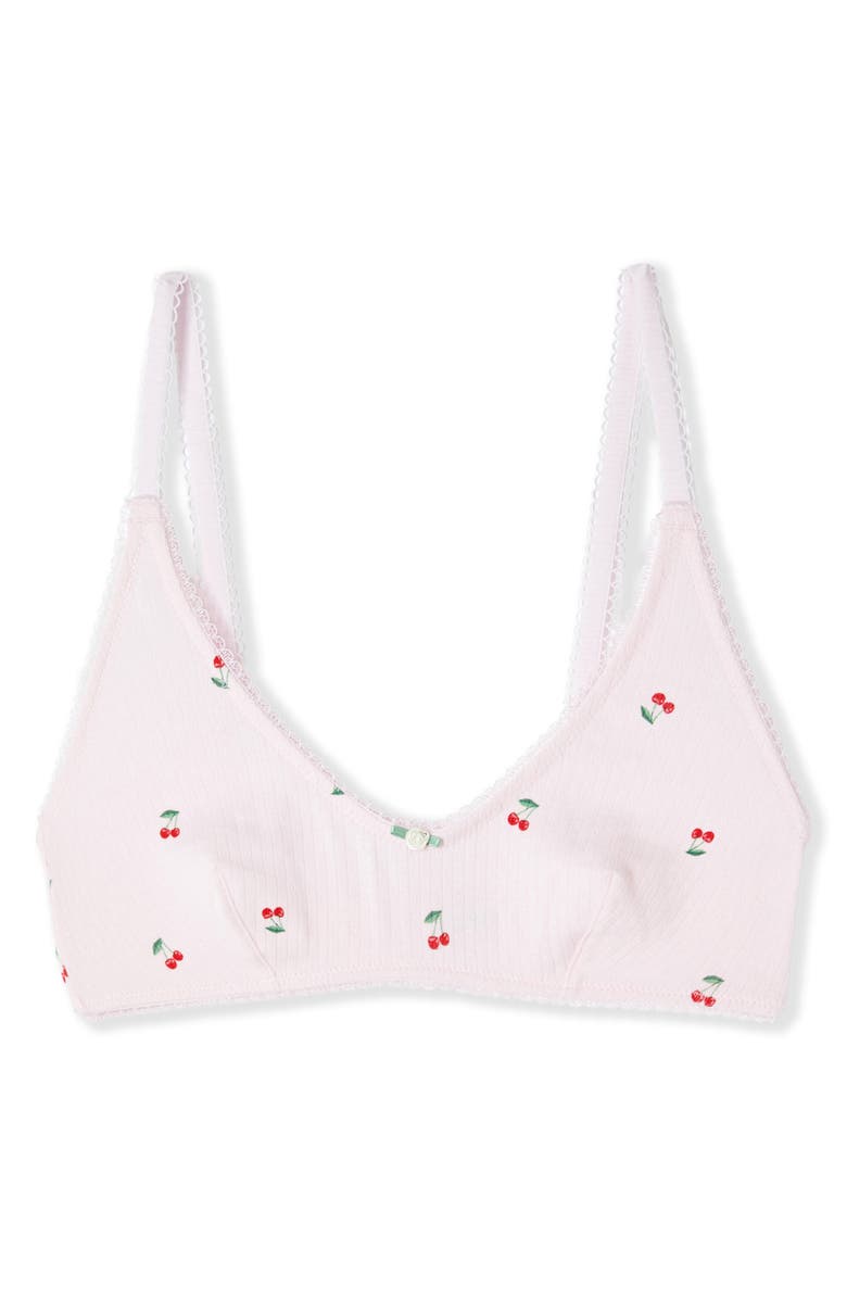 Etam Sleepover Stretch Cotton Bralette, Alternate, color, Imp Fond Rose
