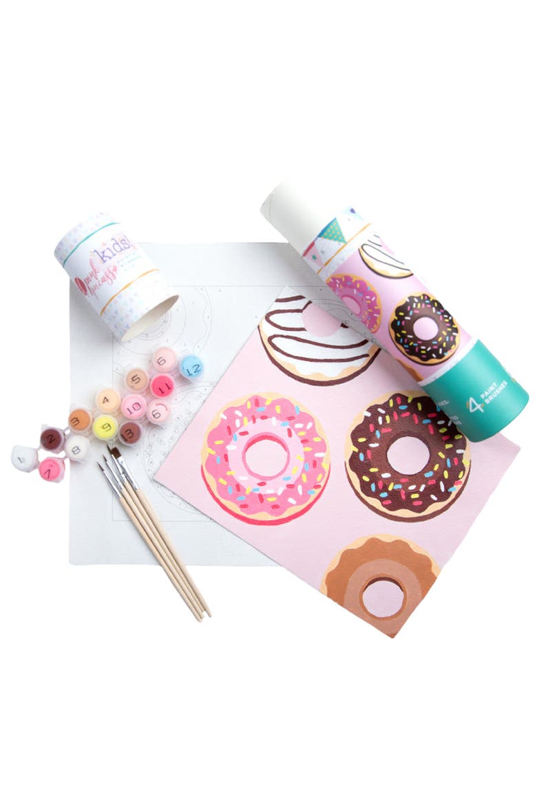 Delicious Doughnuts Paint-by-Numbers Kit, Main, color, Pink