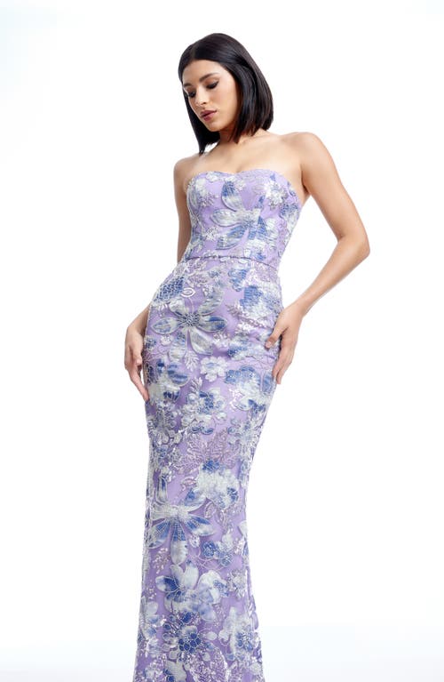 DRESS THE POPULATION DRESS THE POPULATION SHERIDAN SEQUIN STRAPLESS MERMAID GOWN 