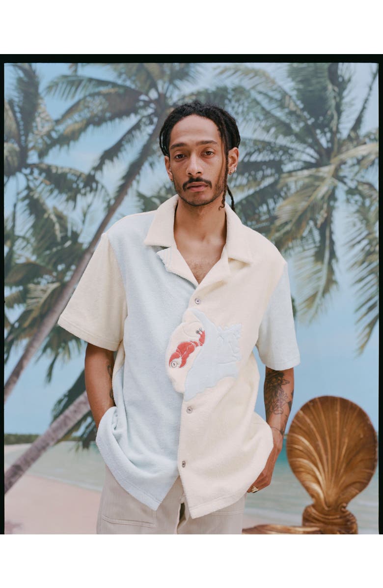 Tombolo 'Hermit Crabana' Cabana, Alternate, color, Pale Blue/Beige