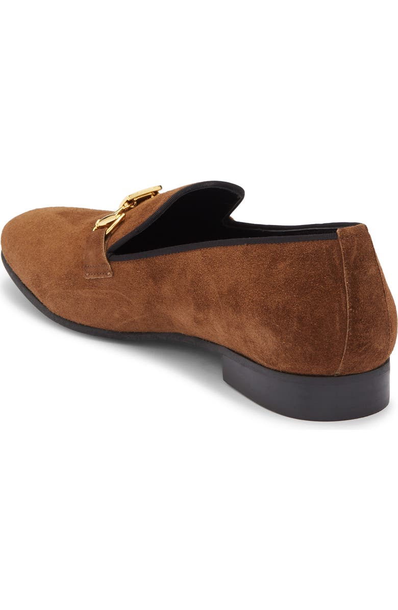 Roberto Cavalli Broadway Bit Loafer, Alternate, color, Suede Dark Brown