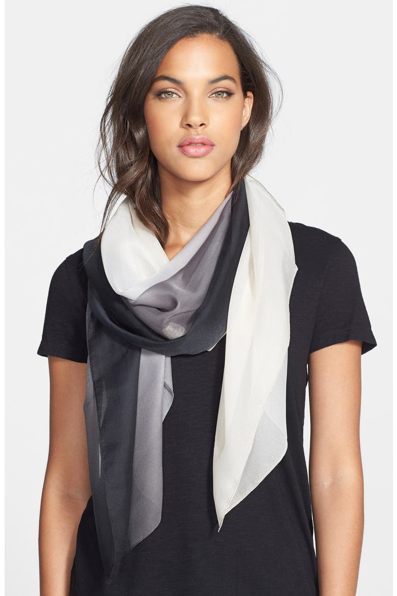 Ombré Scarf, Main, color, BLACK/ NAUTRAL