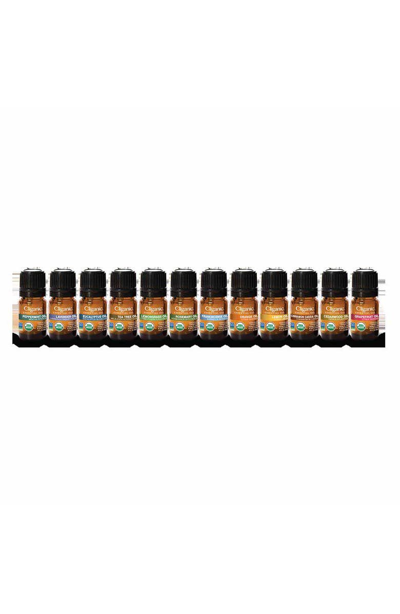 Cliganic Organic Aromatherapy Set - Top 12 Essential Oils 12x0.17oz, Alternate, color, NO COLOR