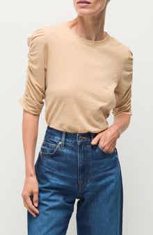 Veronica Beard Waldorf Long Sleeve Cotton T-Shirt