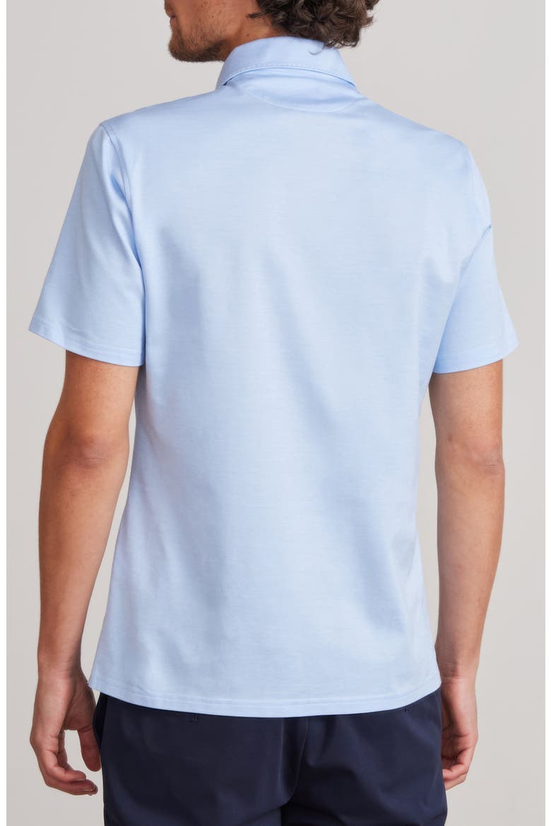 Textured Cotton Knit Polo, Alternate, color, LIGHT PASTEL BLUE