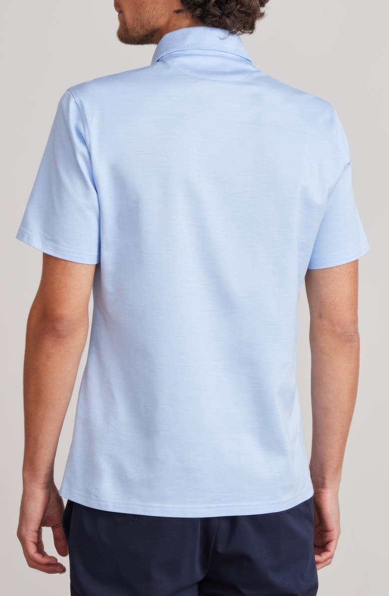Emanuel Berg Textured Cotton Knit Polo, Alternate, color, Light Pastel Blue