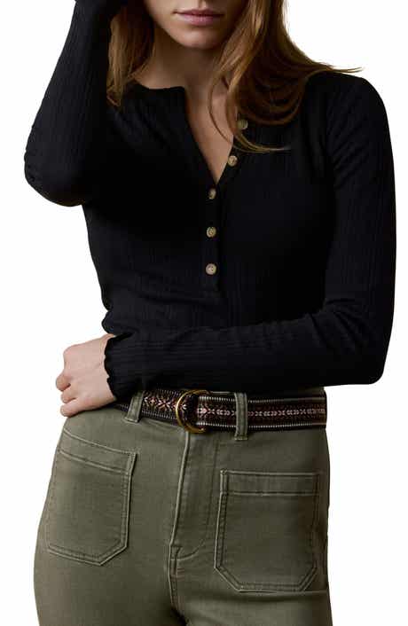 Paradise Pointelle Stitch Organic Cotton Blend Henley