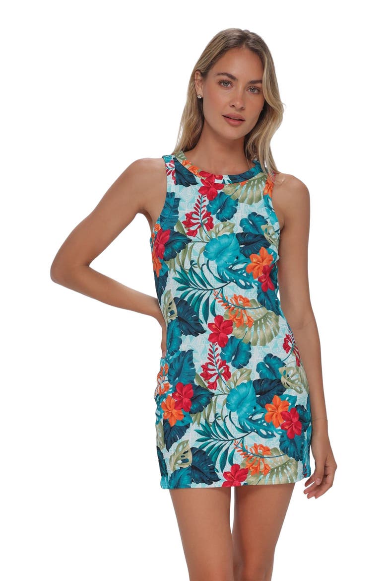 Giovanna Cover-up Dress, Main, color, Tiki Tango Rib