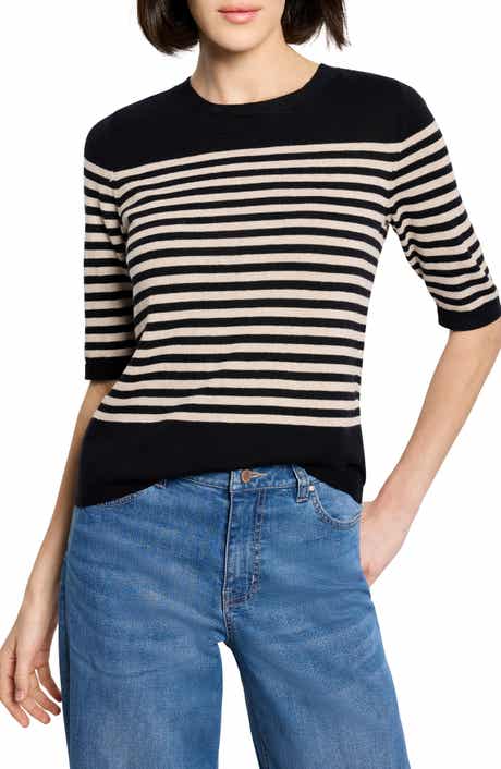 NIC+ZOE Stripe Cotton Blend Sweater