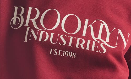 Brooklyn Industries Logo Crewneck Sweatshirt In Red