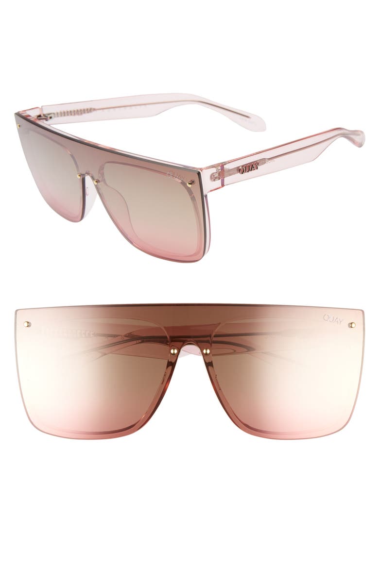 Jaded 150mm Shield Sunglasses, Main, color, PINK BROWN FLASH