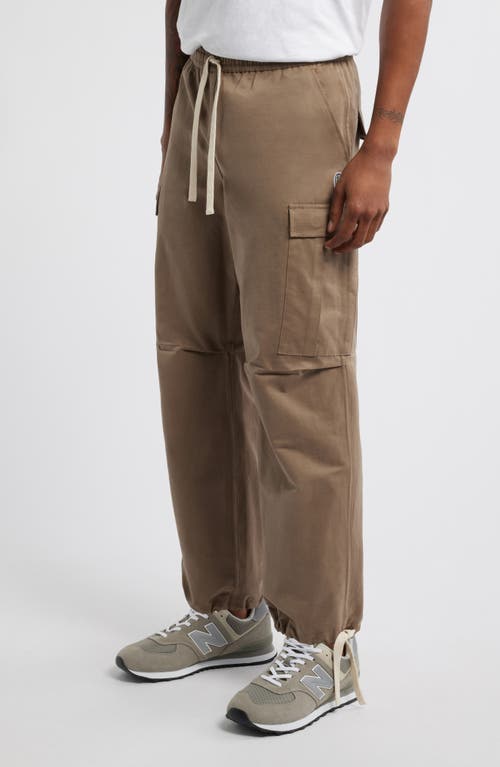 Standard Issue Pd Drawstring Cargo Pants In Suede