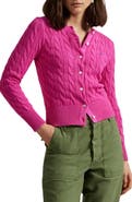 Polo Ralph Lauren Cable Knit Cotton Crewneck Cardigan