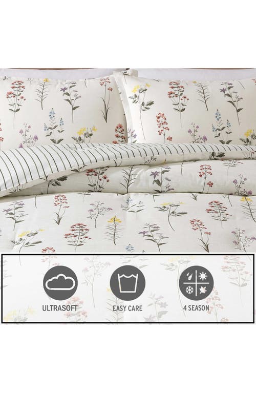 Eddie Bauer Wildflower Cotton Slub Comforter Set In Brown