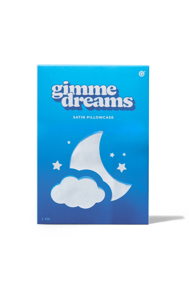 Gimme Beauty White Satin Pillowcase, Main, color, White