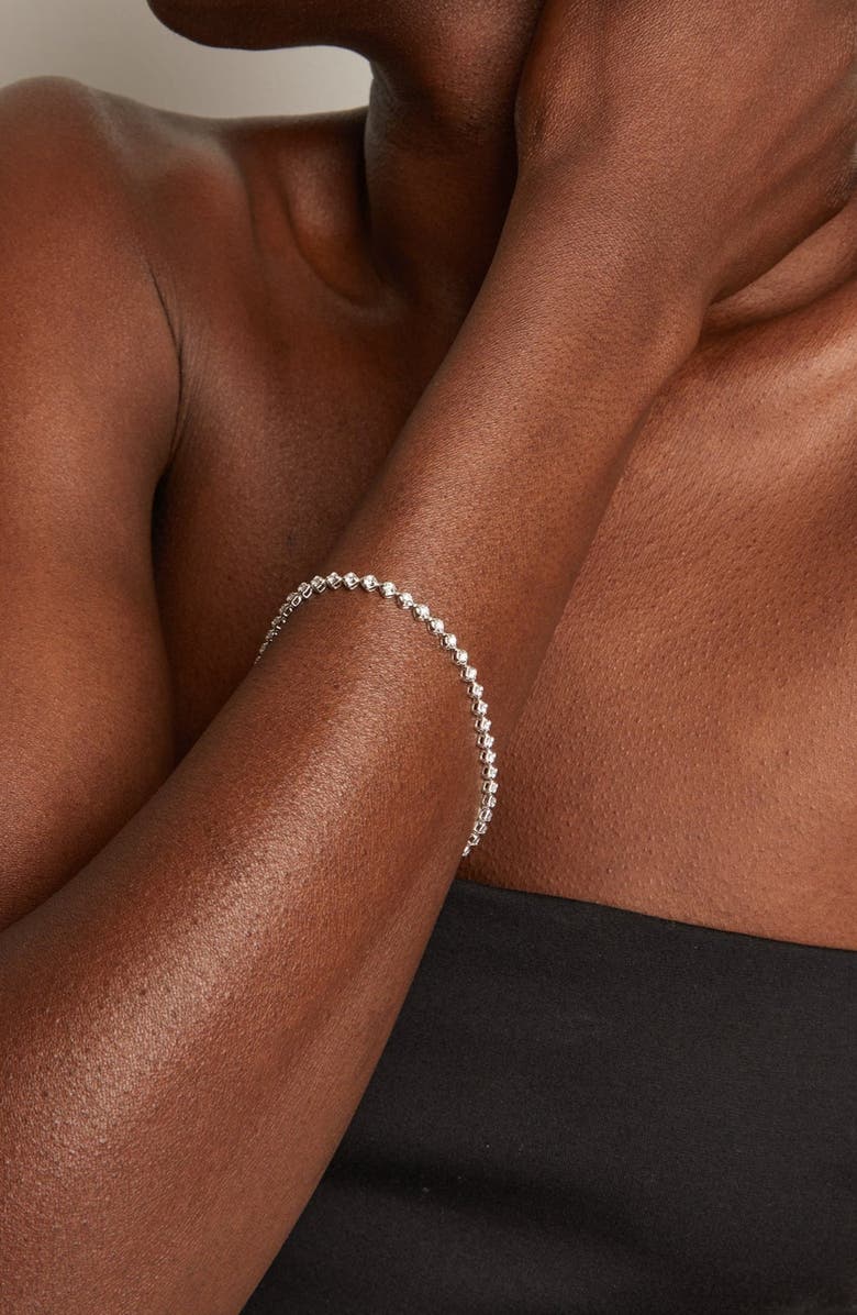 Aurate New York Petite Lab Grown Diamond Tennis Bracelet, Alternate, color, White Gold