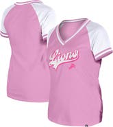 New Era Women's New Era Pink Detroit Lions Mommy & Me V-Neck T-Shirt