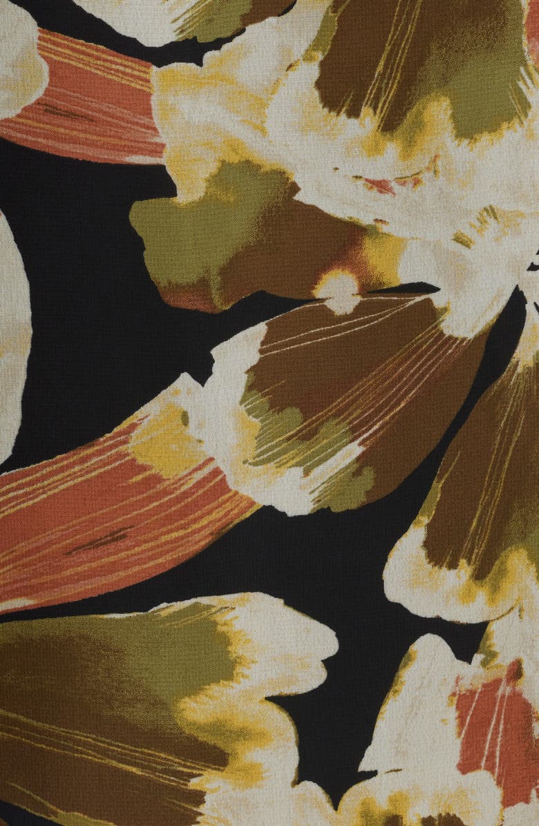 Anne Klein Print Flutter Sleeve Top, Alternate, color, Anne Black/ Green Multi