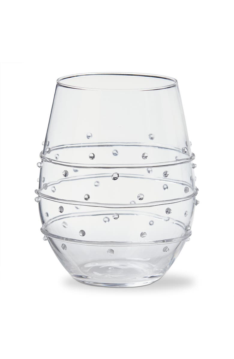 tag Jensen Stemless Wine Glass Clear Borosilicate Glass 20 oz 3.7x3.7x4.72 in, Main, color, Clear