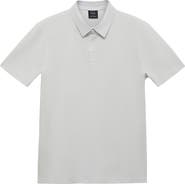 MANGO Solid Cotton Blend Piqué Polo