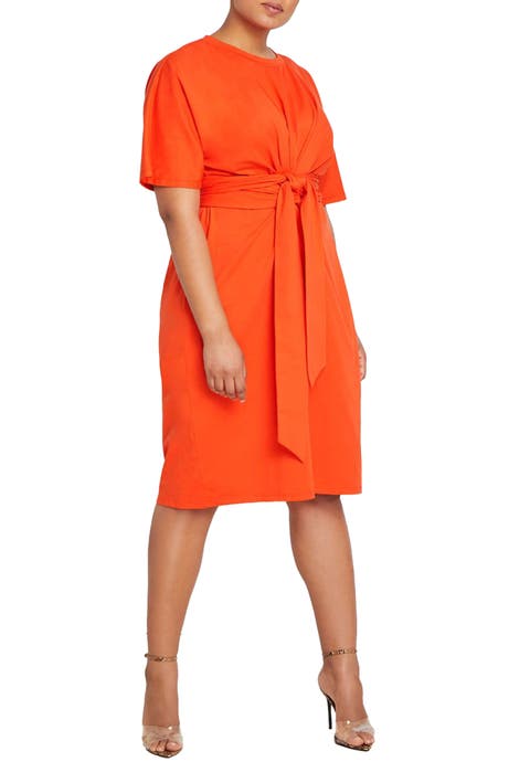 Cross Front Flutter Sleeve Dress (Plus Available)