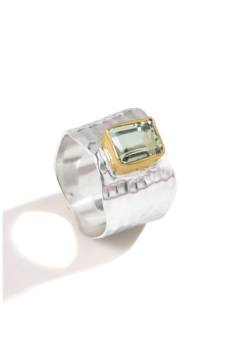 Amethyst Silver Plated Ring, Main, color, GREEN
