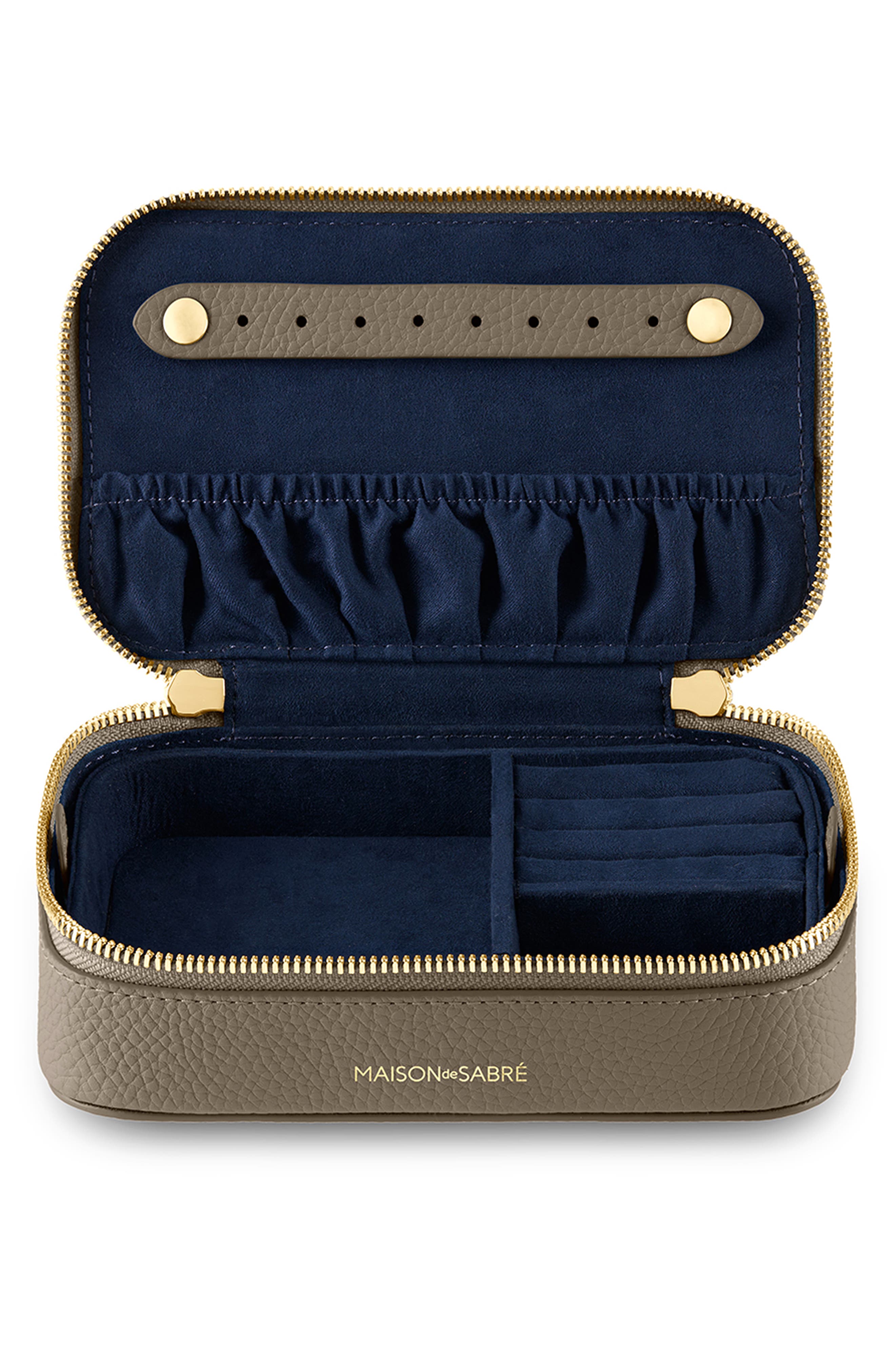 MAISON de SABRÉ Leather Jewellery Case, Alternate, color, Cashmere Clay