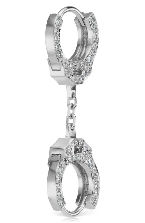 Maria Tash 6.5mm Short Chain Diamond Handcuff Clickers In Gold